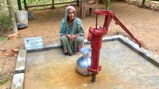 Water tubewell donated by Nabil Ahmed. নতুন আরেকটি নলকূপ দান।