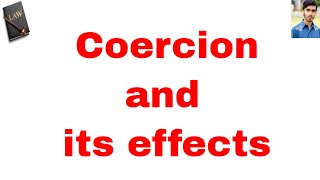 definition of coercion in hindi and urdu or contract act 1872 part 19