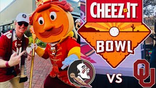 CHEEZ-IT BOWL PEP RALLY PRINCE CHEDDWARD FSU ORLANDO 2022 OKLAHOMA MARCHING CHIEFS Mike Norvell