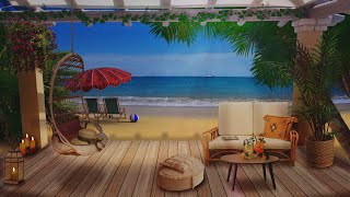 Cozy Seaside Ambience | Cozy Porch Ambience by the Sea | Calming Wave Sounds