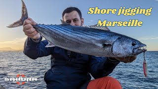 Pêche au leurre méditerranée - Sessions shore jigging avant le travail !