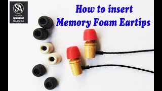 How to put Signature Acoustics™ Memory Foam EarTips on Your C12 Earphones