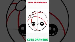 Cute beach ball drawing for kids #easytodraw #cutedraws