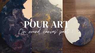 Easy pour art on canvas ✨|part 1| Amna's art galore.