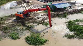 Amazing action Excavator Doosan long Arm Water retention