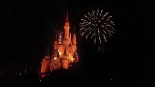 Walt Disney world Christmas fireworks display 2016