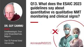 Q13. Quantitative vs qualitative vs clinical signs - what does the ESAIC 2023 guidelines say?