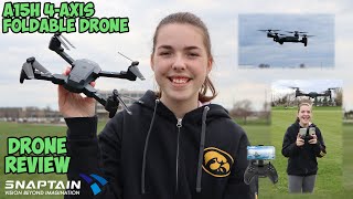 Great Beginner Drone Snaptain A15H 4-Axis Foldable Drone