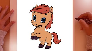 COMO DESENHAR UM CAVALO KAWAII