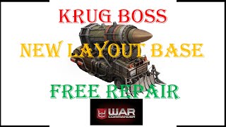 War Commander- KRUG BOSS BASE / NEW LAYOUT / EASYWAY/ FREE REPAIR