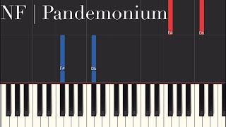 NF | Pandemonium | EASY Piano Tutorial Play Along | REAL Sound