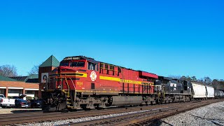 NS & Amtrak January Railfanning at Austell Featuring Original Norfolk Southern heritage unit on W66