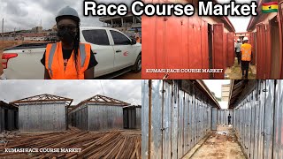 1380 STORES ALMOST READY AT  KUMASI RACE COURSE MARKET || WAY TO RESUME HUGE CENTRAL MARKET PROJECT