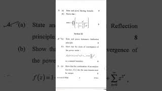 advanced complex analysis question paper M.sc Mathematics