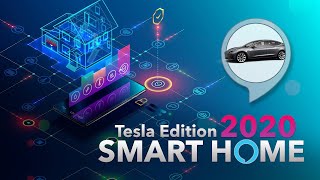 Amazon Alexa Runs the Smart TESLA Home Show! Google Nest Security Camera, AUGUST LOCK AND LIGHTSTRIP