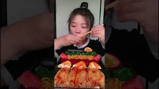 [Mukbang ASMR] Most Spicy MALA Mushroom 🍄 & Kielbasa sausage Eatingshow Ssoyoung