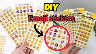 Diy emoji stickers|easy paper sticker ideas|art & craft|paper craft ideas|sticker making ideas 💡💓