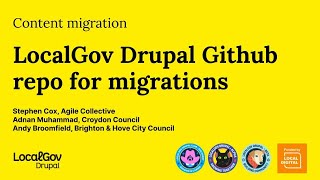 How to use the LocalGov Drupal Github repo for content migrations