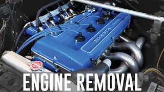 1972 Toyota Corolla: Forklift Engine Removal