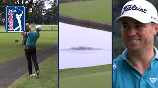 Justin Thomas SKIPS BALL across water at ZOZO CHAMPIONSHIP