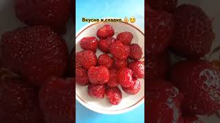 Десерт вкусный это клубника ароматная 👍🙂😋#клубника #food #shorts