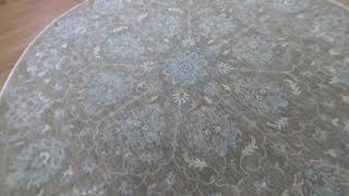 HAND KNOTTED WASHED OUT ROUND PESHAWAR PURE WOOL ORIENTAL RUG #223250