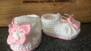 Crochet baby shoes part 1