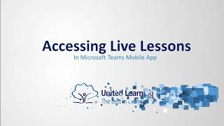 Teams: Joining a Live Lesson on a Mobile Device