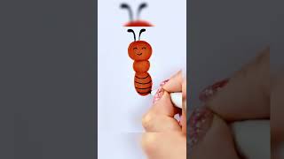 Draw an ant - Hướng dẫn vẽ chú kiến đơn giản đáng yêu #drawanant #howtodraw #drawings #draweasy