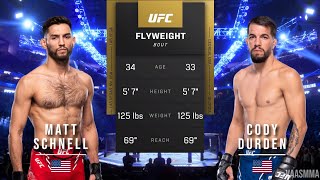 MATT SCHNELL VS CODY DURDEN FULL FIGHT UFC VEGAS 97