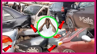 🥱🥱THIS IS SERIOUS AS 7 CARS CRASHES EACH OTHER ON ADENTA MADINA ROAD AND OPAMBOUR SLAMS DR BAWUMIA