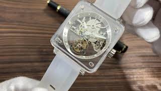 Real Fly Tourbillon Crystal Case Sapphire mirror and Sapphire back Cover