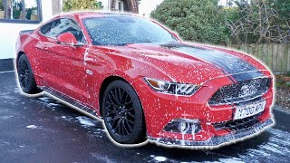 Frosty Ford Mustang Maintenance Wash