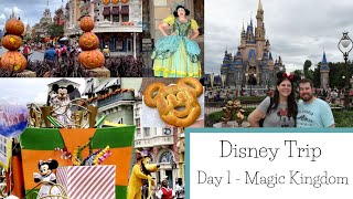 Disney Trip Day 1 - Magic Kingdom Cavalcades, Rain Puddles, Ride Stops, & Dinner at Skipper Canteen