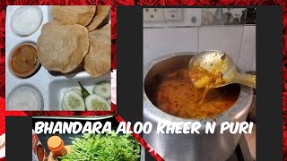 Amazing|Bhandara Style Aloo Puri & Kheer| Easy Tasty|Mom recipe|Punjabi Kitchen Recipe|