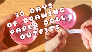 Drawing Paper Doll Outfit Everyday For 30 Days / DAY 1 OUTFIT #papercraft #diy #paperdolls #barbie