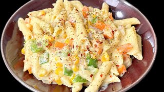 होटल जैसा वाइट सॉस पास्ता कैसे बनाये | White sauce Paste Recipe | Kabitaskitchen Live Cooking