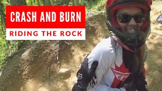 Kaytlin Rides Windrock Downhill - Mountain Bike Crash