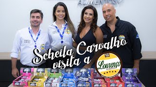 Scheila Carvalho visita a família Lourenço Alimentos.