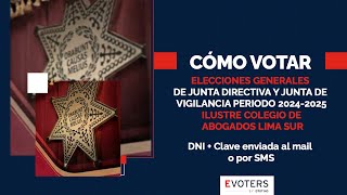 Cómo votar: Elecciones CALSUR -  Perú