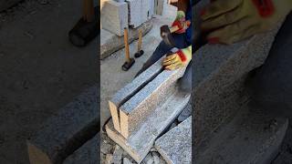 With just a small hammer and chisel, this master craftsman works tirelessly to split a granite block