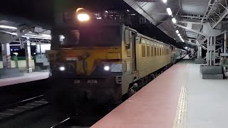 Rear View Mirror Fitted WCAM3 Led Deccan Queen Slowly Skips Akurdi Running Behind Pragati Express