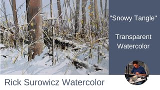 Watercolor Tutorial:  Snowy Tangle, Transparent Watercolor