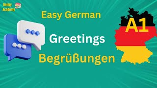 A1 🇩🇪 - Vocabulary  | Begrüßungen | Greetings | German for beginners | Learn German  | Helmy Academy