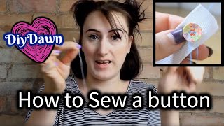 How to sew a button | DiyDawn