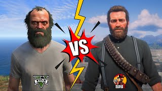 RDR2 vs GTA V Melee and Gunfight Combat Comparison!