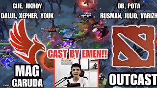 MAG GARUDA (CIJE JIKROY DALUL XEPHER YOUK) vs OUTCAST (DB POTA RUSMAN JUJU VARIZH) | CAST BY EMEN !!