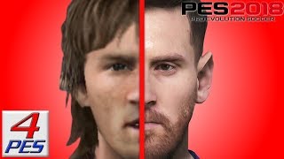 MESSI L'Evoluzione della VISO e CORPO da PES 4 a PES 2018 Calcio Pro Evolution Soccer