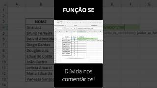 DICA DE EXCEL2 #shorts