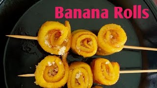 Sweet Banana Rolls|Nendra Pazham Roll|Banana Sweet Roll|Easy Healthy Snack